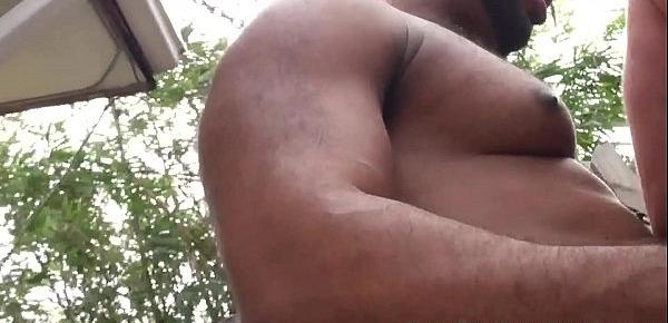  Muscular mature bear drilled by black cock